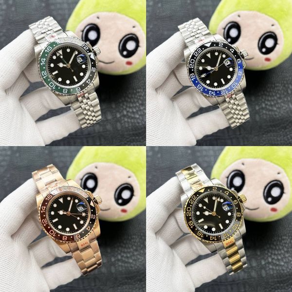 

Men's Luxury Watch Dhgate GMT dial 40MM stainless steel 904L sapphire waterproof watch montre de luxe fully automatic mechanical watch, 12