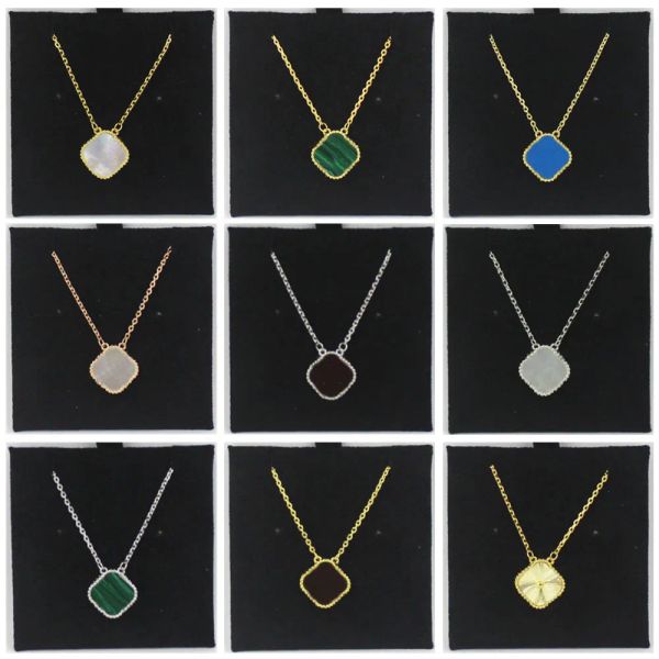 

Designer Necklaces Pendants 15mm Fashion Classic4/Four Leaf Clover Mother-of-Pearl Stainless Steel Plated 18K for Women&Girl Valentine's Mother's Day Engageme