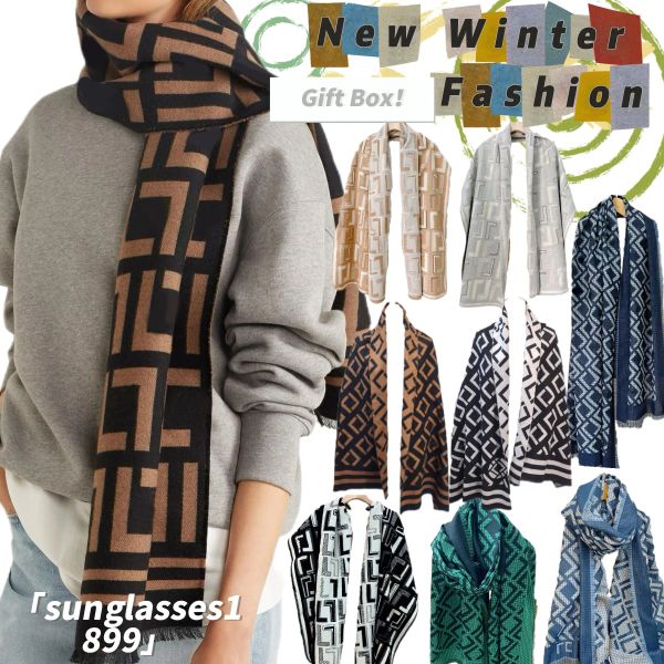 

designer scarf winter scarves letter women men double f fashion classic women versatile gift shawl neck wrap core yarn imitation cashmere