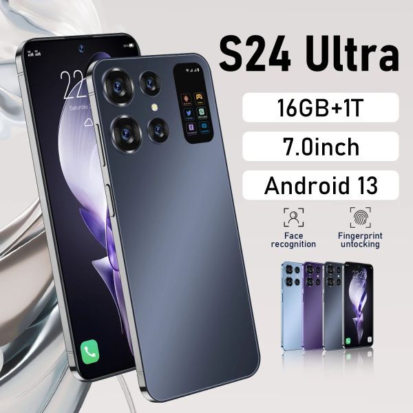 Brand 2024 Original S24Ultra 7.0HD Screen 16G+1TB Smart Phone 8000mAh Android13 Celulare Dual Sim Face Unlocked NFC 5G Original Mobile Phone, Pink
Brand 2024 Original S24Ultra 7.0HD Screen 16G+1TB Smart Phone 8000mAh Android13 Celulare Dual Sim Face Unlocked NFC 5G Original Mobile Phone, Pink