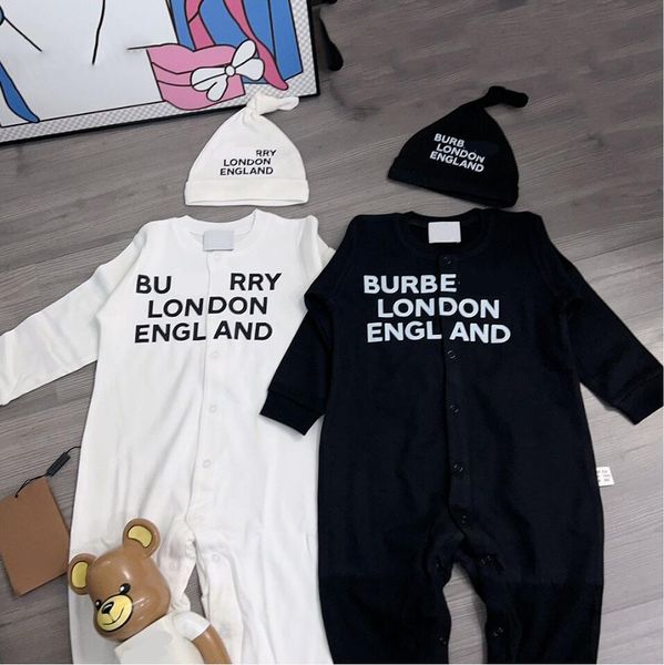 Cute Baby Brand Rompers Letters Printed Newborn Long Sleeve Jumpsuits Cotton Toddler Onesies+hats Infant Clothes, Black
Cute Baby Brand Rompers Letters Printed Newborn Long Sleeve Jumpsuits Cotton Toddler Onesies+hats Infant Clothes, Black