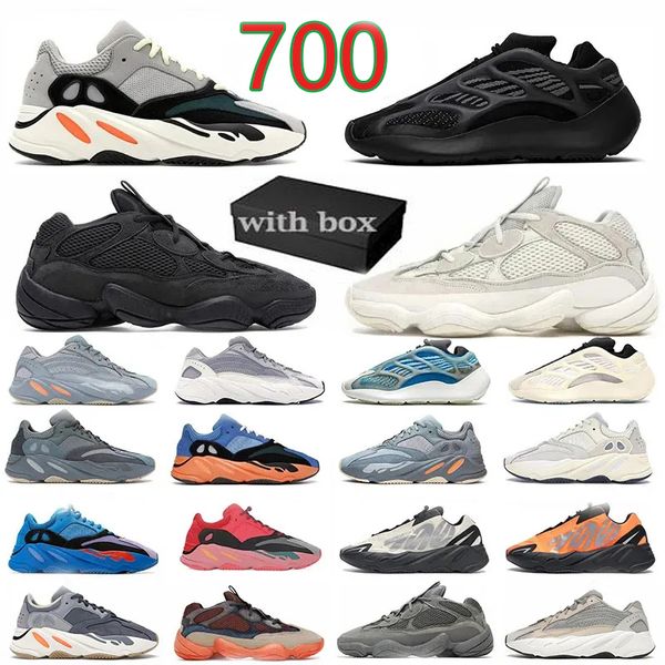 

With box Designer 500 Running Shoes 700 v2 v3 Mens Trainers Utility Black Blush Bone White Ash Grey Clay Brown Salt Soft Alvah Azael Static Solid Grey womens sneakers, 26