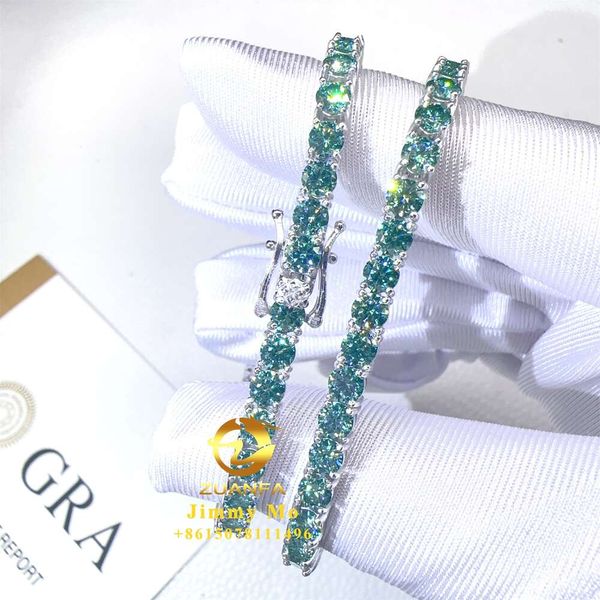 GRA Certificates 3Mm 4Mm S White Gold Plated Hip Hop Jewelry Blue Green Moissanite Diamond Tennis Chain Bracelet Men
GRA Certificates 3Mm 4Mm S White Gold Plated Hip Hop Jewelry Blue Green Moissanite Diamond Tennis Chain Bracelet Men