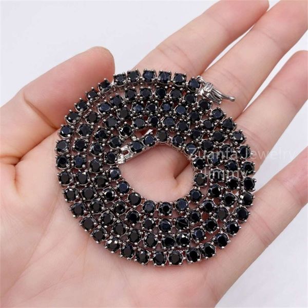 Wholesale 4Mm 20In Iced Out Top Quality 316L Stainless Steel Black Cubic Zircon Gemstone Tennis Chain Necklace
Wholesale 4Mm 20In Iced Out Top Quality 316L Stainless Steel Black Cubic Zircon Gemstone Tennis Chain Necklace