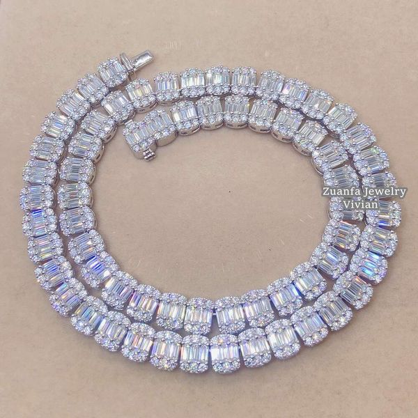 8.5Mm 10Mm Width Baguette Diamond Necklace Sterling Sier Iced Out VVS Moissanite Tennis Chain
8.5Mm 10Mm Width Baguette Diamond Necklace Sterling Sier Iced Out VVS Moissanite Tennis Chain