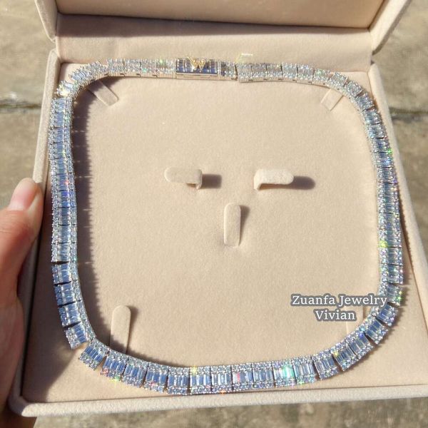 Newest Design Hip Hop Jewelry Sterling Sier VVS Baguette Diamond Necklace Cuban Moissanite Tennis Chain
Newest Design Hip Hop Jewelry Sterling Sier VVS Baguette Diamond Necklace Cuban Moissanite Tennis Chain