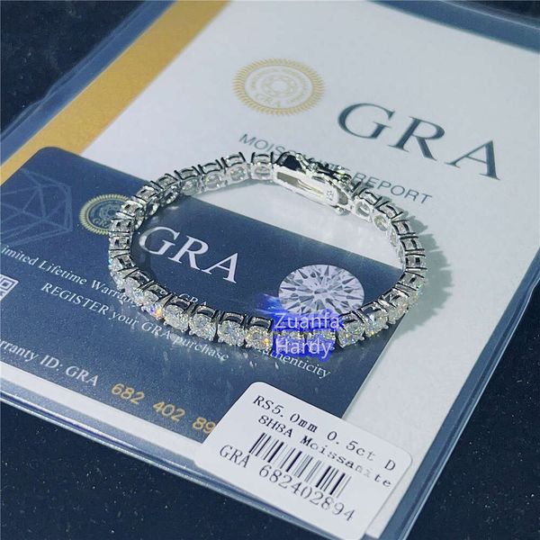 Wholesale Sterling Sier Diamond 5Mm 6" 6.5" 7" 7.5" 8" 8.5" 9" Hiphop Rock D/Fl VVS Moissanite Tennis Bracelet
Wholesale Sterling Sier Diamond 5Mm 6" 6.5" 7" 7.5" 8" 8.5" 9" Hiphop Rock D/Fl VVS Moissanite Tennis Bracelet