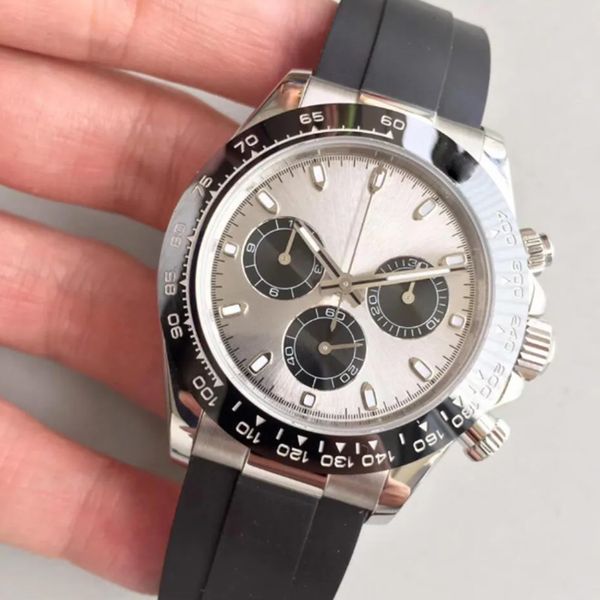 

Men's Top Luxury Watch Waterproof Sapphire 40mm Panda dial Rubber Band Men's Watch Montre de Luxe Factory Gift Watch 007