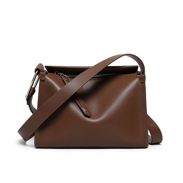 Classic women's retro crossbody bag solid color casual versatile commuter bags, Brown
Classic women's retro crossbody bag solid color casual versatile commuter bags, Brown