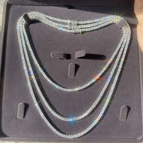 Iced Out Sterling Sier 4Mm 14K Rhodium Plated Tennis Moissanite Necklace Cuban Link Chain
Iced Out Sterling Sier 4Mm 14K Rhodium Plated Tennis Moissanite Necklace Cuban Link Chain
