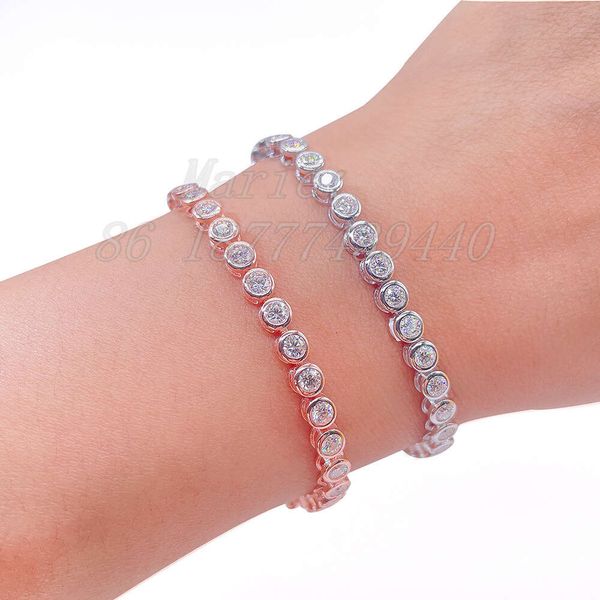 Bezel 3Mm Wide Hand Setting Vvs Moissanite Sterling Sier Tennis Diamond Bracelet For Women
Bezel 3Mm Wide Hand Setting Vvs Moissanite Sterling Sier Tennis Diamond Bracelet For Women