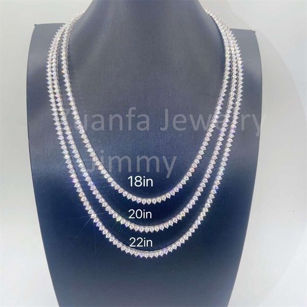 New Design Three Claws Setting Jewelry VVS Moissanite Diamond Tennis Chain Necklace
New Design Three Claws Setting Jewelry VVS Moissanite Diamond Tennis Chain Necklace