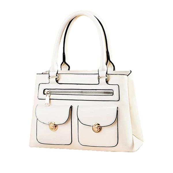 

tote bag designer New bag, high-end, fashionable, versatile, simple, large capacity, western-style, niche women's bag, crossbody bag, White