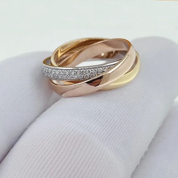 925 Sterling Silver High Quality Exquisite Diamond Tricolor 3-in-1 Ring For Women Fashion Classic Luxury Jewelry Party Gift
925 Sterling Silver High Quality Exquisite Diamond Tricolor 3-in-1 Ring For Women Fashion Classic Luxury Jewelry Party Gift