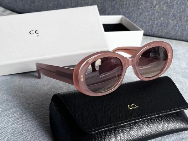 

2024 designer Sunglasses Luxury Fashion Retro cat's eye sunglasses for women CE's Arc de Triomphe oval French high street dsa