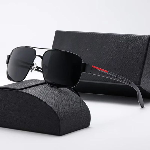 

2024 New Fashionable luxury Oval sunglasses for men designer summer shades polarized eyeglasses black vintage oversized sun glasses of women male sunglass with box