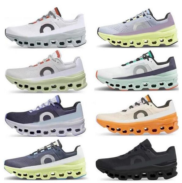 

2024 Monster Road Running Shoes Monster-level Cushioning Long Run Roads Runs Frost Cobalt Fawn Turmeric Black Lumos Pearl Flame Rose Cork Undyed-White Flame yakuda, Glacier/meadow