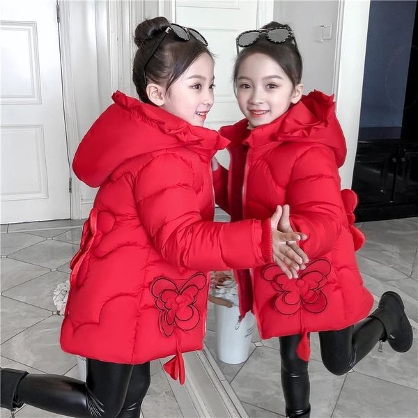 Long Outwear Children Cotton-padded Jacket Girls Winter down Clothes Warm Coat Fur Hooded Snowsuit For Kids 231228, Pink
Long Outwear Children Cotton-padded Jacket Girls Winter down Clothes Warm Coat Fur Hooded Snowsuit For Kids 231228, Pink