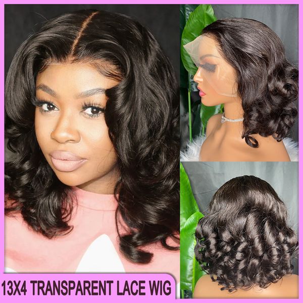 Peruvian Brazilian Indian 100% Remy Virgin Human Hair Natural Color Loose Wave 13x4 Transparent Lace Frontal Short Wig With Black Women
Peruvian Brazilian Indian 100% Remy Virgin Human Hair Natural Color Loose Wave 13x4 Transparent Lace Frontal Short Wig With Black Women
