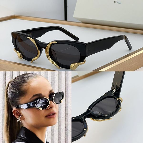 

Cool designer womens golden snake sunglasses oval acetate frame frame wrapped with metal snake fashionable and sexy women eyewear M.PP driving traveling hot ins