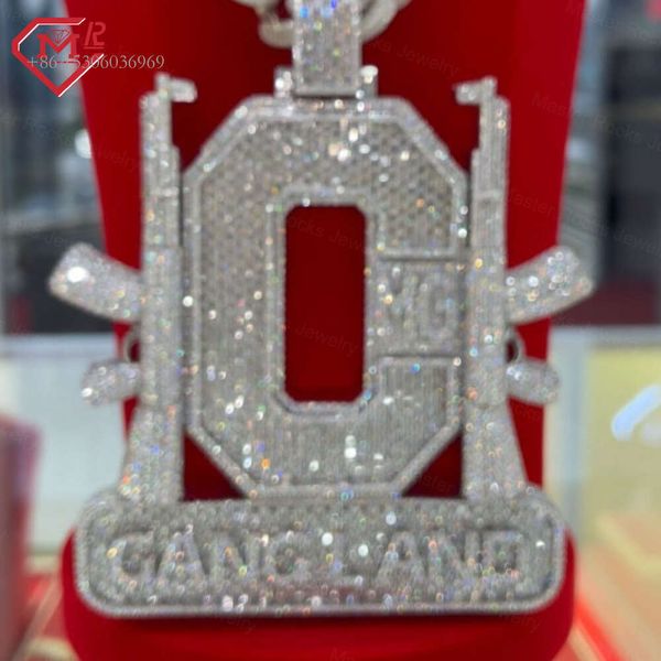 Rapper Hip Hop Sterling Sier Iced Out Vvs Moissanite Custom Pendant