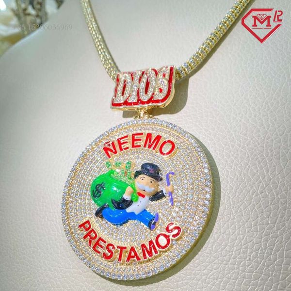 Rock Rapper 3D Enamel Round Iced Out Sterling Sier Letter Design Custom Moissanite Pendant
Rock Rapper 3D Enamel Round Iced Out Sterling Sier Letter Design Custom Moissanite Pendant