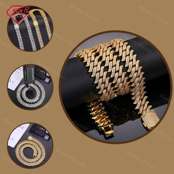 16Mm Hiphop Spike Sterling Sier With GRA Certificate Full Iced Out VVS Moissanite Cuban Link Chain
16Mm Hiphop Spike Sterling Sier With GRA Certificate Full Iced Out VVS Moissanite Cuban Link Chain