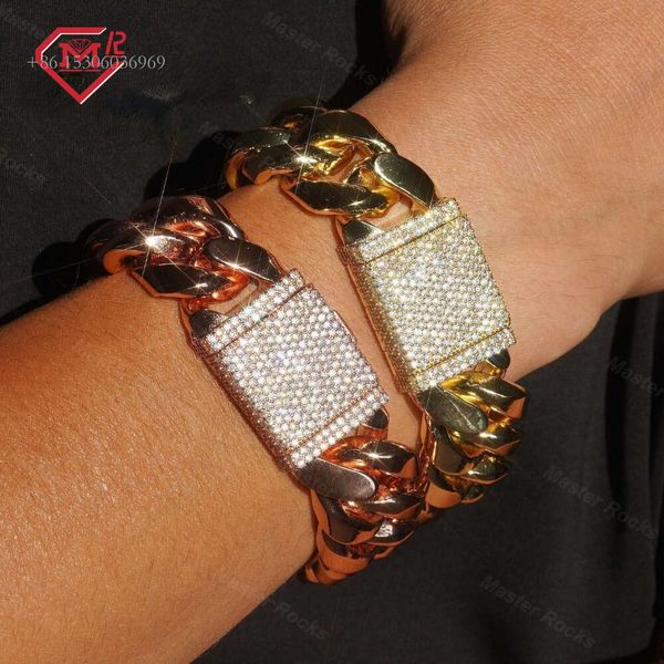 Rock Hiphop Jewelry 15Mm Cuban With Iced Out Clasp Sterling Sier Moissanite Chain Bracelet
Rock Hiphop Jewelry 15Mm Cuban With Iced Out Clasp Sterling Sier Moissanite Chain Bracelet