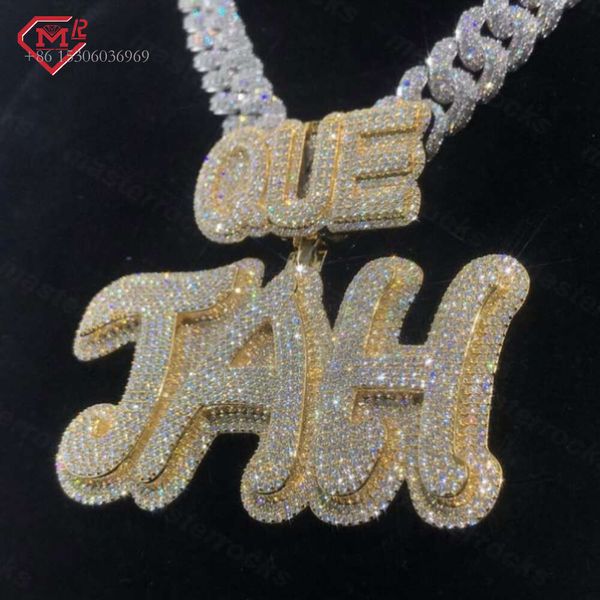 Hiphop Jewelry Name With Letter Bail Men Solid Iced Sterling Sier Vvs D Custom Moissanite Pendant
Hiphop Jewelry Name With Letter Bail Men Solid Iced Sterling Sier Vvs D Custom Moissanite Pendant