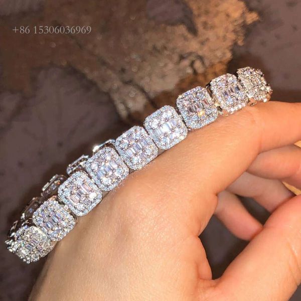 Master Rocks Jewelry Sterling Sier Sparkling 10Mm Baguette VVS Moissanite Tennis Chain Bracelet
Master Rocks Jewelry Sterling Sier Sparkling 10Mm Baguette VVS Moissanite Tennis Chain Bracelet
