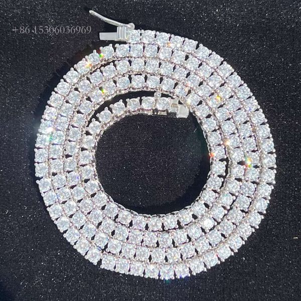 High Quality Diamond Sterling Sier 3Mm Sparking Hiphop VVS Moissanite Tennis Chain Necklace
High Quality Diamond Sterling Sier 3Mm Sparking Hiphop VVS Moissanite Tennis Chain Necklace