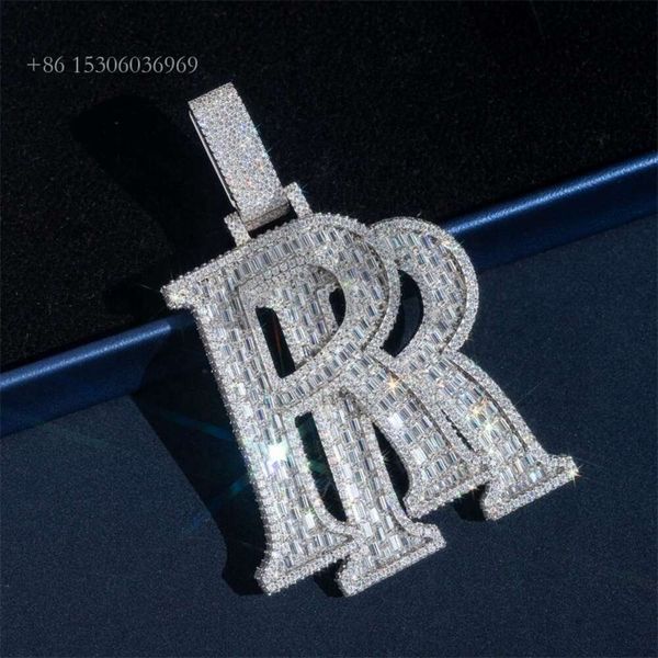 Hiphop Custom Double R Initial Name Sier Fully Iced Out VV Baguette Moissanite Pendant
Hiphop Custom Double R Initial Name Sier Fully Iced Out VV Baguette Moissanite Pendant