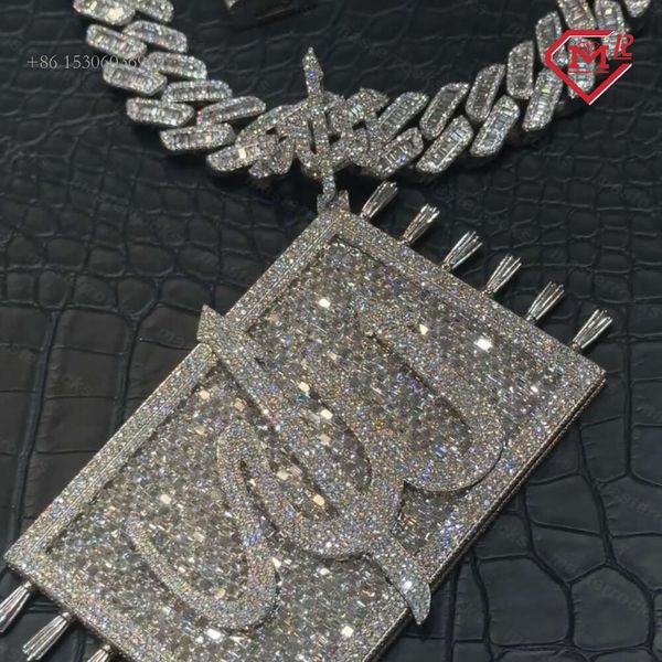 Hand Setting Iced Out D Vvs Baguette Charm High Quality Hiphop Jewelry Moissanite Sterling Sier Pendant
Hand Setting Iced Out D Vvs Baguette Charm High Quality Hiphop Jewelry Moissanite Sterling Sier Pendant