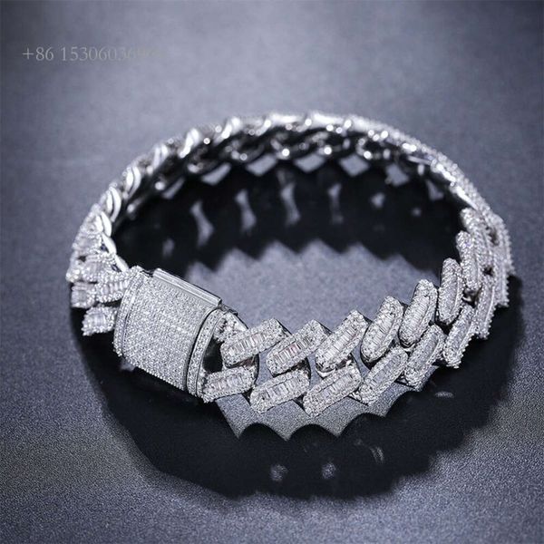 Master Rocks Jewelry Sterling Sier 15Mm Hip Hop Bracelets Iced Out VVS Moissanite Cuban Link Chain
Master Rocks Jewelry Sterling Sier 15Mm Hip Hop Bracelets Iced Out VVS Moissanite Cuban Link Chain