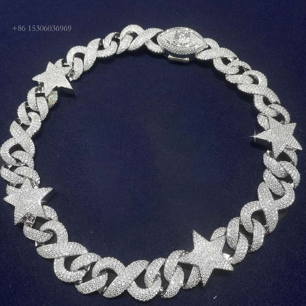 18Mm Star Infinity Hophip Iced Out Sterling Sier Moissanite Cuban Link Chain
18Mm Star Infinity Hophip Iced Out Sterling Sier Moissanite Cuban Link Chain