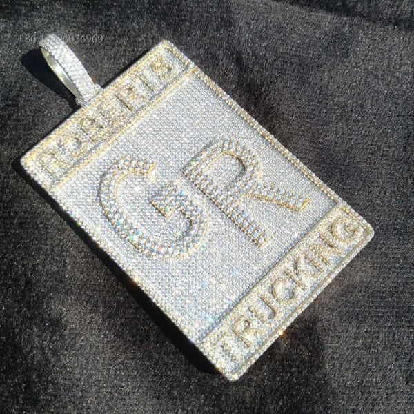 Hiphop Rectangle Letter Sterling Sier Bling Full Iced Out Moissanite Custom Pendant
Hiphop Rectangle Letter Sterling Sier Bling Full Iced Out Moissanite Custom Pendant