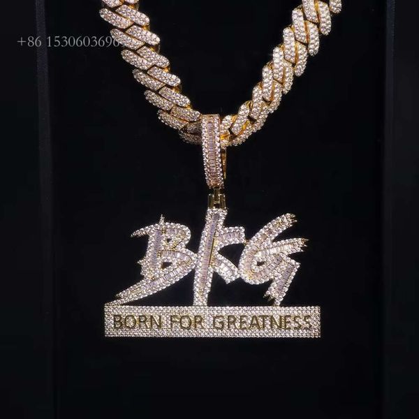 Custom Name Hiphop Sterling Sier Sparkling Iced Out VVS Moissanite Letter Pendant
Custom Name Hiphop Sterling Sier Sparkling Iced Out VVS Moissanite Letter Pendant