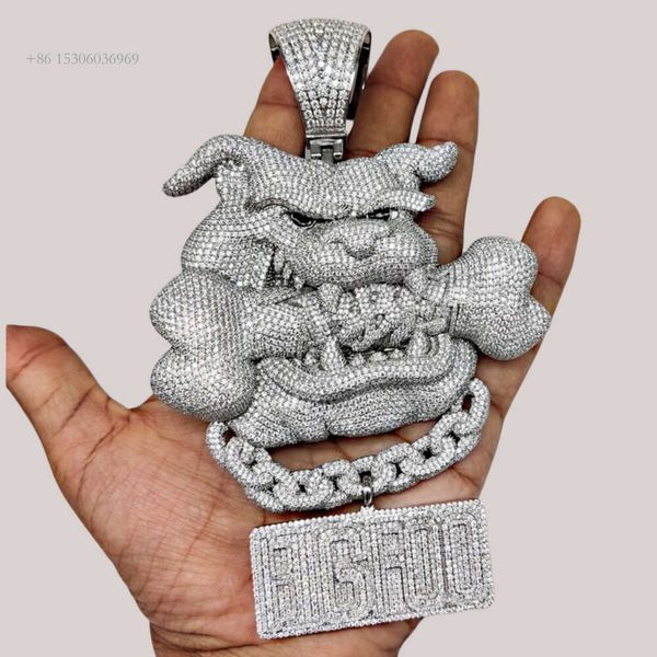 Custom Iced Out Sterling Sier Dog Face Hand Setting Hiphop VVS Moissanite Pendant
Custom Iced Out Sterling Sier Dog Face Hand Setting Hiphop VVS Moissanite Pendant