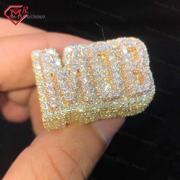 Hip Hop Rapper Letter Iced Out VVS Diamond Sterling Sier Custom Moissanite Ring 
Hip Hop Rapper Letter Iced Out VVS Diamond Sterling Sier Custom Moissanite Ring