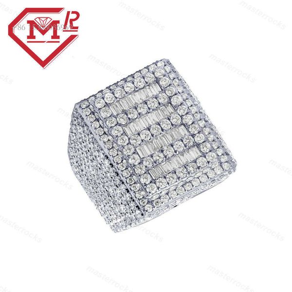Hiphop Baguette Cut Punk Rapper Rings Ice Out Sier Gra Certified VVS Moissanite Ring Men
Hiphop Baguette Cut Punk Rapper Rings Ice Out Sier Gra Certified VVS Moissanite Ring Men