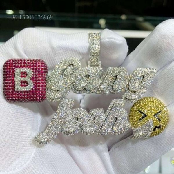 Hiphop Jewelry Sterling Sier Custom Letter&Face Full Iced Out VVS Moissanite Letter Pendant
Hiphop Jewelry Sterling Sier Custom Letter&Face Full Iced Out VVS Moissanite Letter Pendant