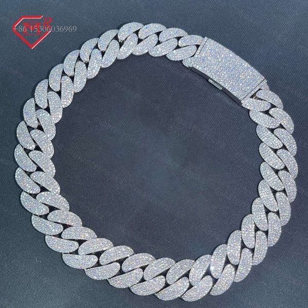 Hip Hop 16Mm Link Iced Out Sterling Sier Vvs Moissanite Diamond Cuban Chain Necklace For Men
Hip Hop 16Mm Link Iced Out Sterling Sier Vvs Moissanite Diamond Cuban Chain Necklace For Men
