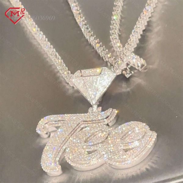 Hiphop Bling Chain Custom Letter Name Sterling Sier Iced Out Vvs Moissanite Pendant
Hiphop Bling Chain Custom Letter Name Sterling Sier Iced Out Vvs Moissanite Pendant