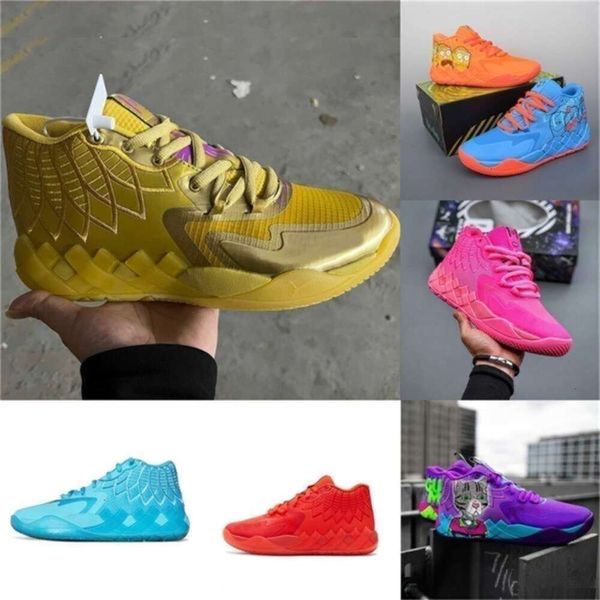 

Lamelo Sports Shoes Top Mens Lamelo Ball Basketball Shoes Mb 01 Rick Morty Blue Orange Red Green Aunt Pearl Pink Purple Cat Carton Melo Sneakers Tennis with Box, Gold purple