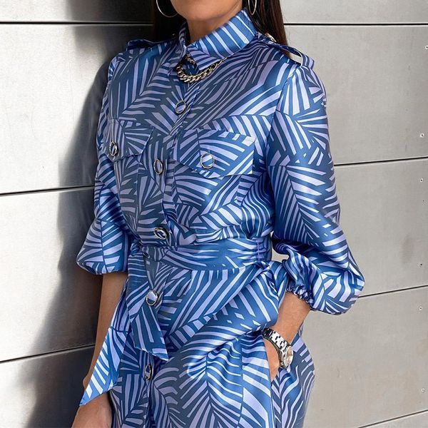 women's tracksuits vintage loose office outfits spring print two piece set fashion long sleeve shirt and straight leg pants party suit, Gray
women's tracksuits vintage loose office outfits spring print two piece set fashion long sleeve shirt and straight leg pants party suit, Gray