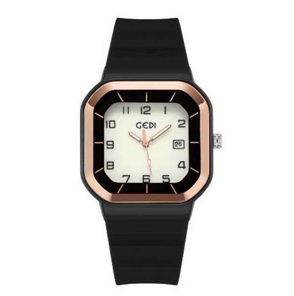 2023 student activism examination watch square dial with luminous band calendar silicon tape waterproof quartz watch, Slivery;golden
2023 student activism examination watch square dial with luminous band calendar silicon tape waterproof quartz watch, Slivery;golden