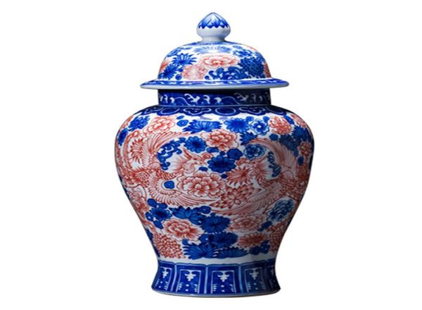 jingdezhen porcelain antique vase blue and white glaze red general tank chinese retro classic living room decorations2962002, Silver
jingdezhen porcelain antique vase blue and white glaze red general tank chinese retro classic living room decorations2962002, Silver