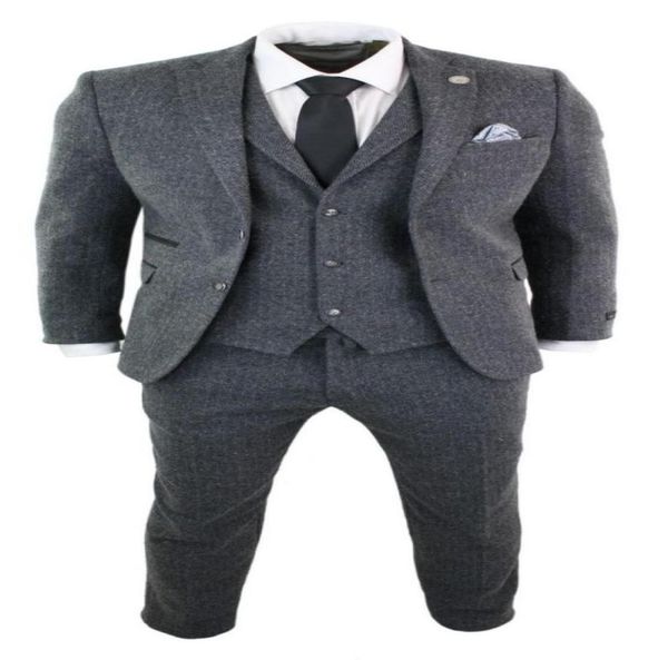 grey 3 piece wedding tuxedos notched lapel herringbone tweed formal men suits custom made peaky blinders bridegroom blazer3057411, Black;gray
grey 3 piece wedding tuxedos notched lapel herringbone tweed formal men suits custom made peaky blinders bridegroom blazer3057411, Black;gray