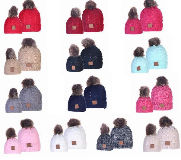 13style parentchild knit cap beanies baby moms winter knitted hats warm crochet skulls caps outdoor pom pom beanie hats gga30609430815, Yellow
13style parentchild knit cap beanies baby moms winter knitted hats warm crochet skulls caps outdoor pom pom beanie hats gga30609430815, Yellow