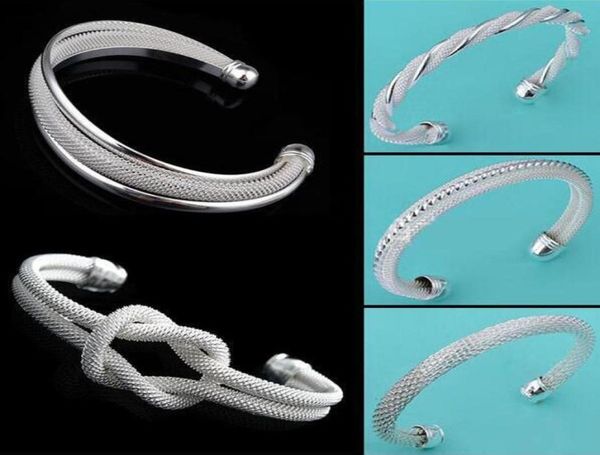 925 sterling silver plated bangle bracelets 5 styles shining women039s cuff bangle bracelet jewelry 8185142, Black
925 sterling silver plated bangle bracelets 5 styles shining women039s cuff bangle bracelet jewelry 8185142, Black
